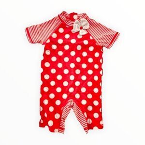 LITTLE ME | Red | POLKA DOTS SWIMSUIT